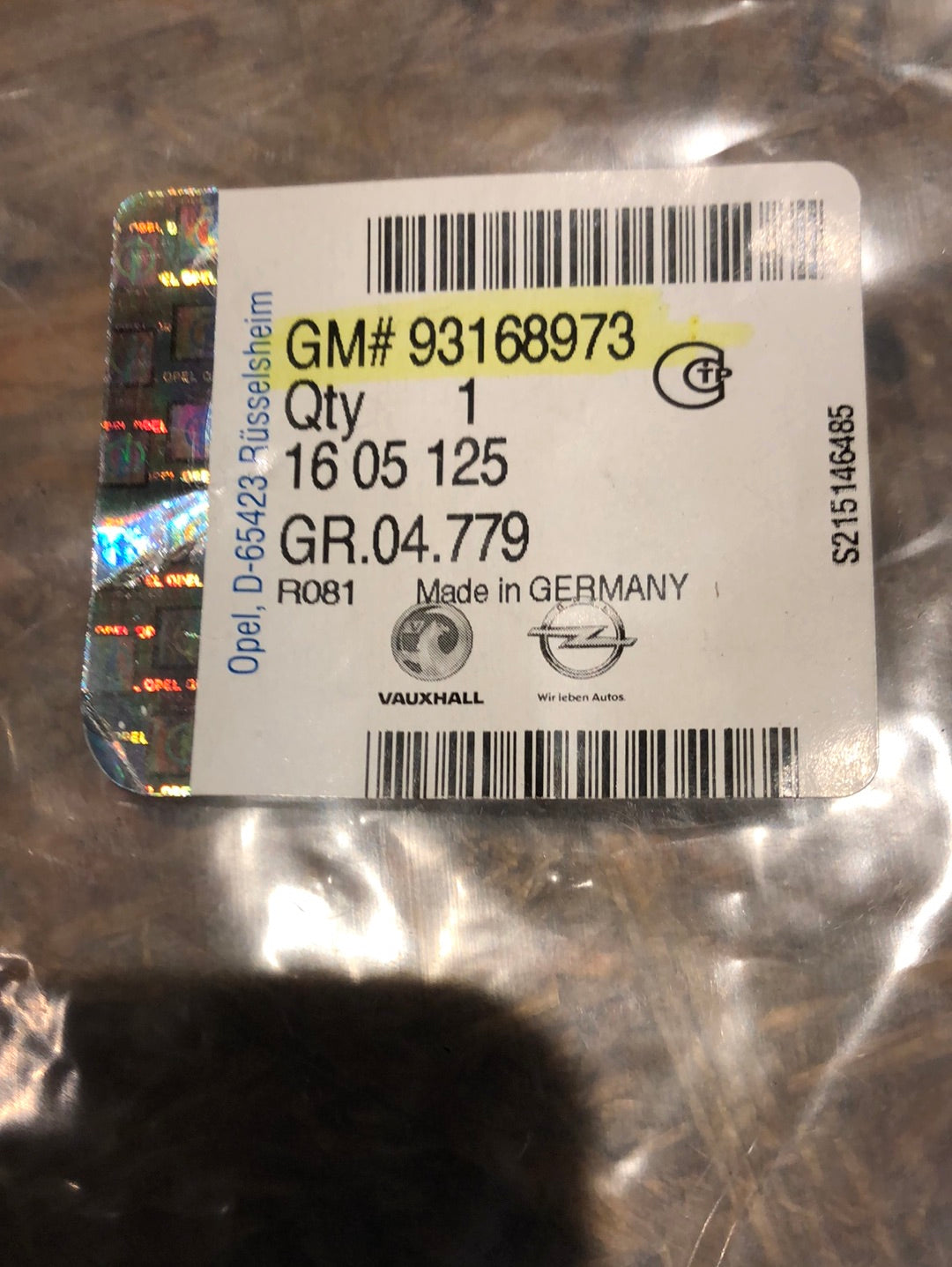 Original GM Opel Vivaro A Handbremsseil Feststellbremse Neu