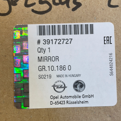 Original GM Opel Astra K Spiegelglas links Neu