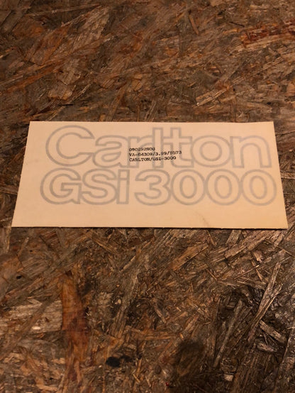 Original GM Opel Omega A Schriftzug „Carlton GSI 3000“ hinten Neu