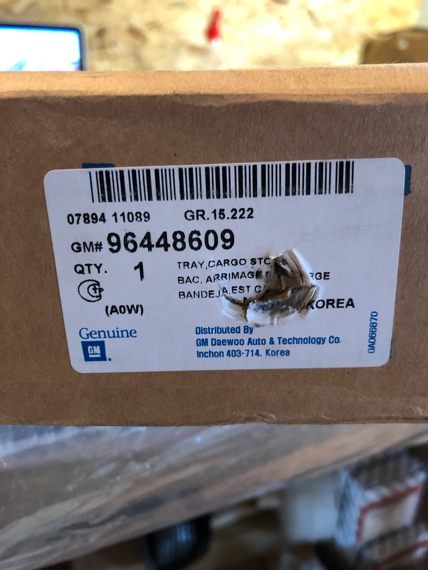 Original Chevrolet Aveo Kofferraum Organizer