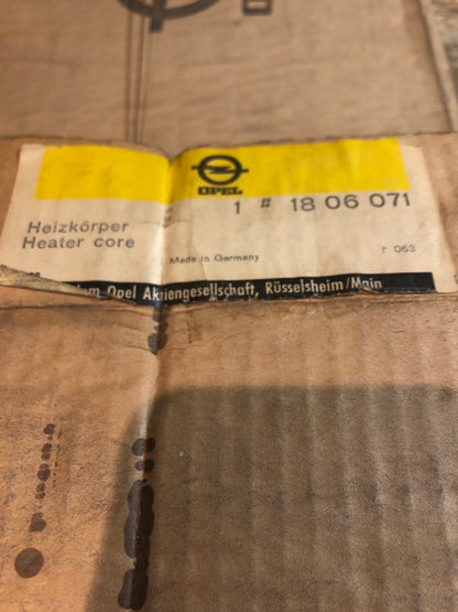 Original Opel Heizkörper Rekord D Commodore B Admiral B Neu