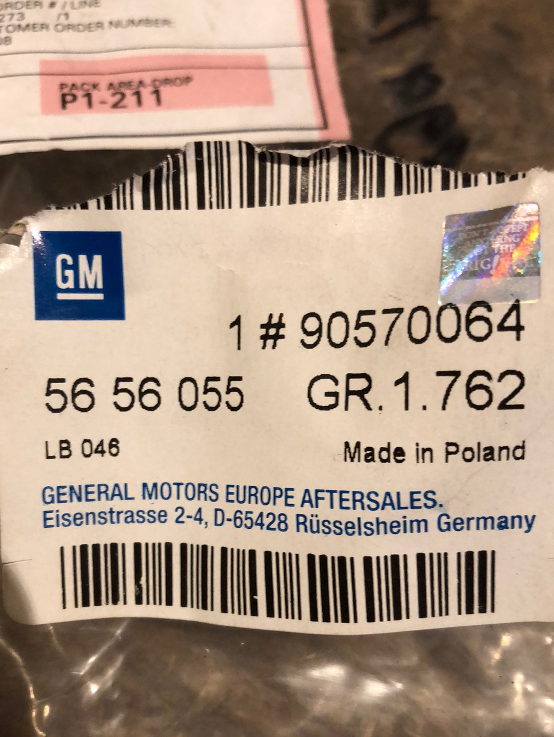 Original GM Opel Omega B Schlauch Vergaser Neu