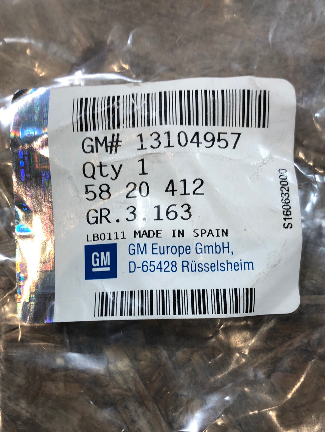 Original GM Opel Corsa C Rohr Kraftstoffzufuhr hinten Neu
