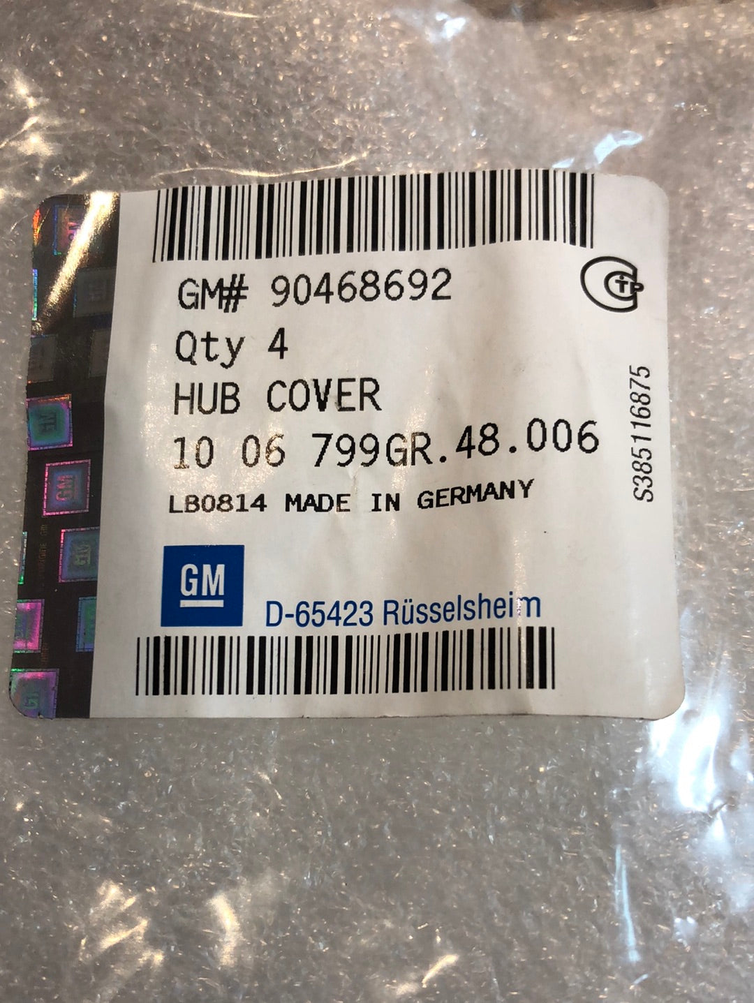 Original GM Opel Astra G Vectra A B Zafira A Nabendeckel Neu