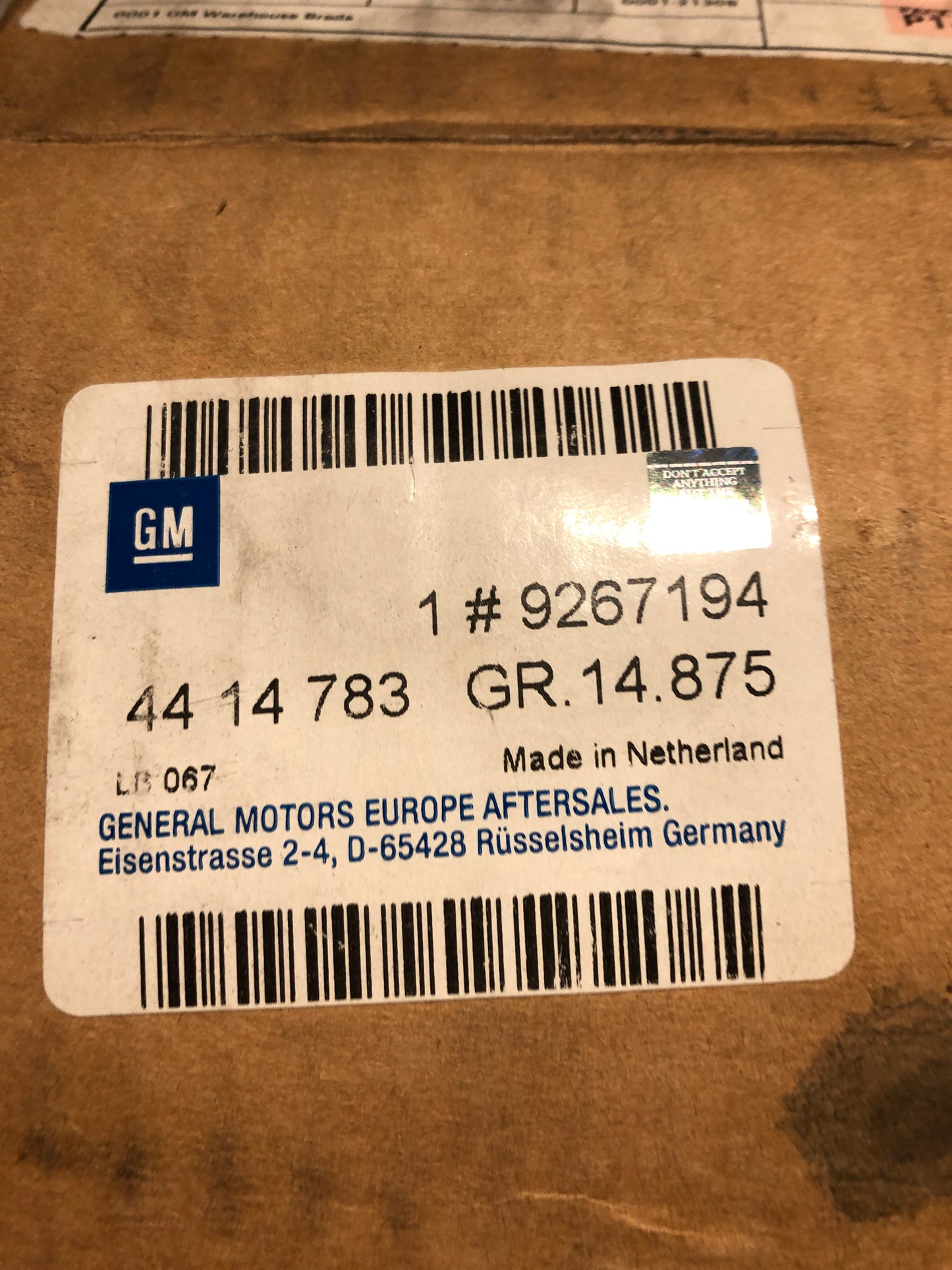 Original Opel Vivaro Sicherheitsgurt hinten rechts Neu