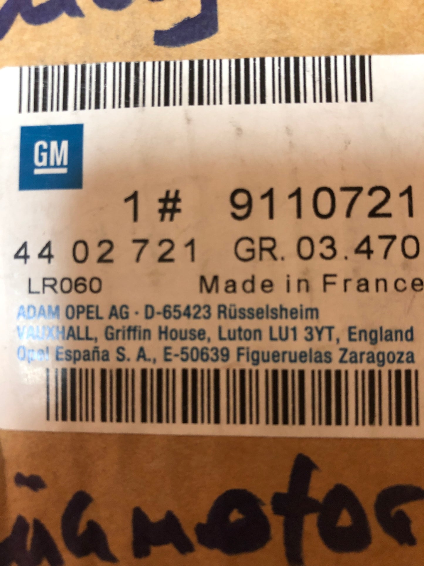 Original GM Opel Movano A Steuergerät Glühmotoren Neu