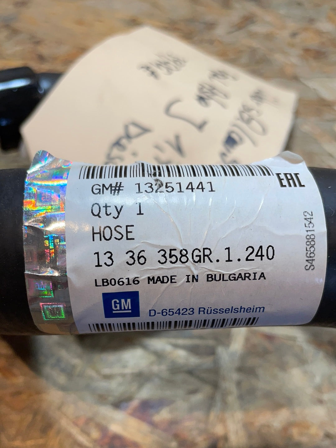 Original GM Opel Astra J 1,7 Diesel Kühlerschlauch Neu