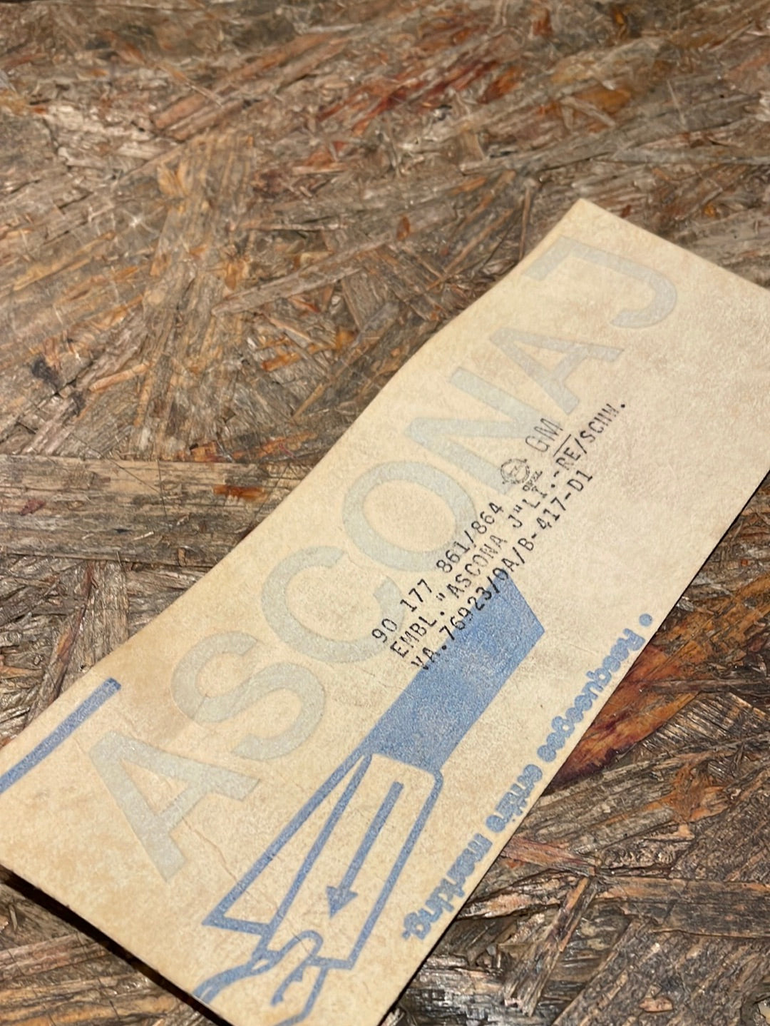 Original GM Opel Ascona J Schriftzug „Ascona J“ Kühlergrill Neu