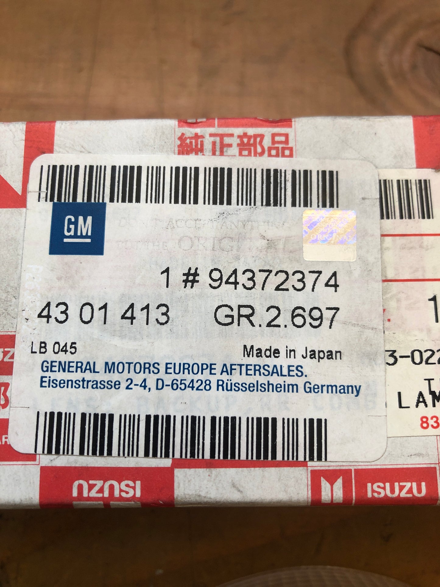 Original GM Opel Combo Blinkerglas links vorne Neu