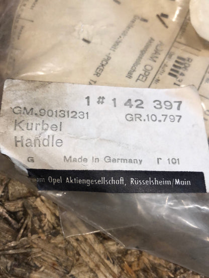Original GM Opel Manta A B Rekord D E Kadett C Fensterkurbel Rot Chrom Neu