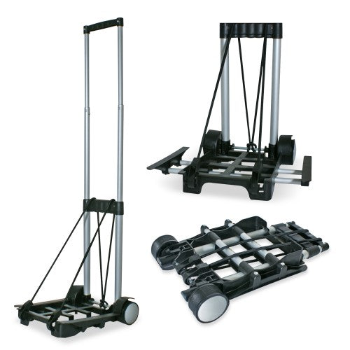 Transport Trolley, Sackkarre, Gepäckträger bis 30 kg mit Teleskopgriff, höhe 92cm, inklusive Spanngurt