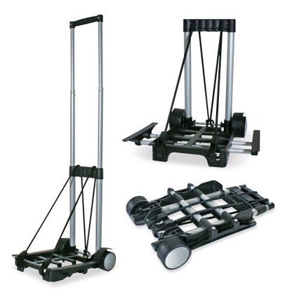 Transport Trolley, Sackkarre, Gepäckträger bis 30 kg mit Teleskopgriff, höhe 92cm, inklusive Spanngurt