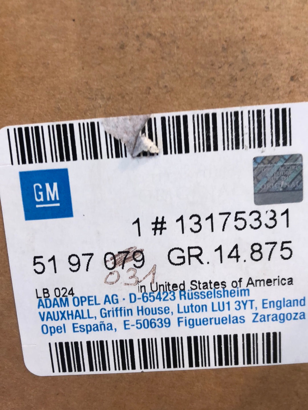 Original GM Opel Meriva A Sicherheitsgurte Vordersitz links Neu