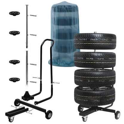 Felgenbaum Felgenständer fahrbar XL incl.Reifenschutzhülle, bis 285 mm Reifenbreite