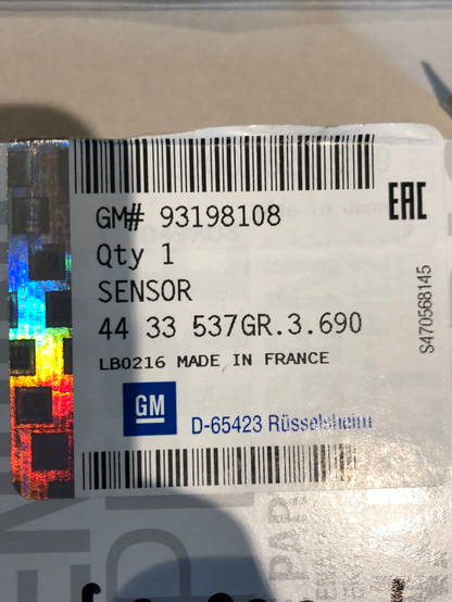 Original GM Opel Movano Renault Trafic Abgastemperatursensor Neu