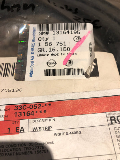 Original Opel Meriva A Dichtung Rahmen Dach oben links Neu