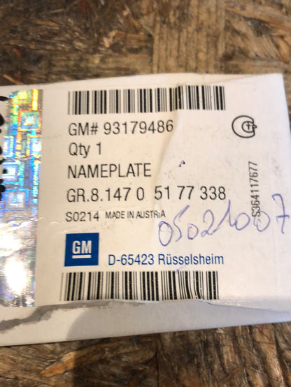 Original GM Opel Astra Vectra Zafira Emblem Schriftzug Neu
