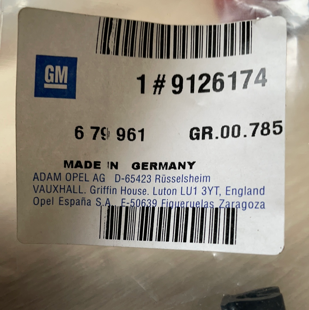 Original GM Opel Corsa C Kunststoff Clip Kupplungsleitung schwarz Neu