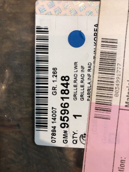 Original GM Chevrolet Spark Kühlergrill Unten Neu