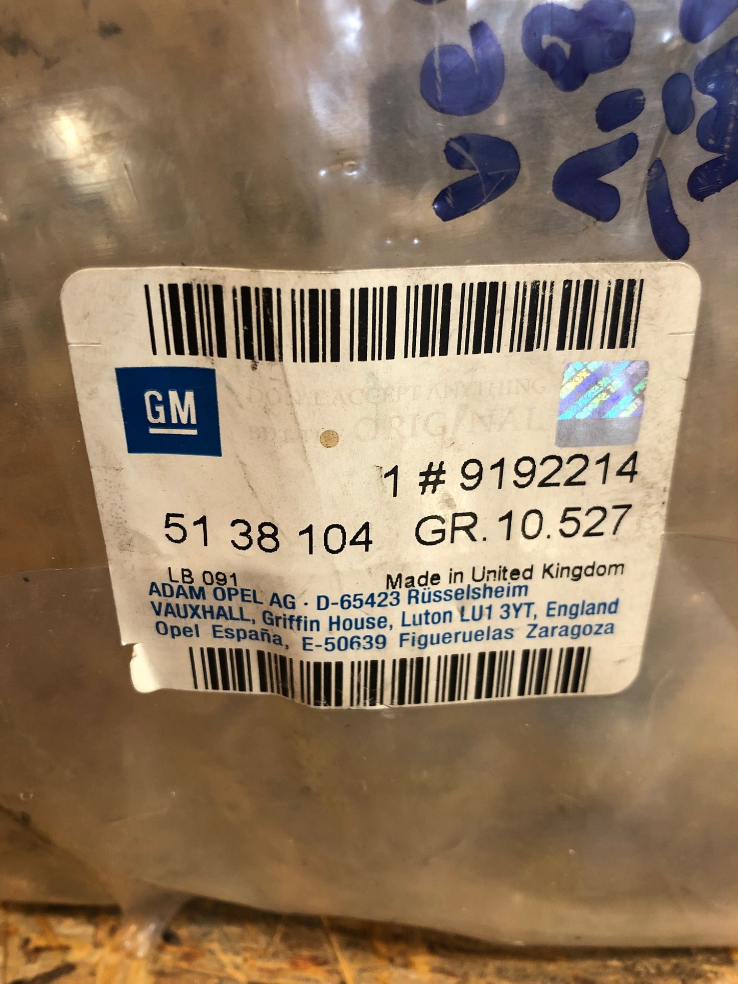 Original GM Opel Vectra B 1,8l 16v Türgriff rechts vorne Neu