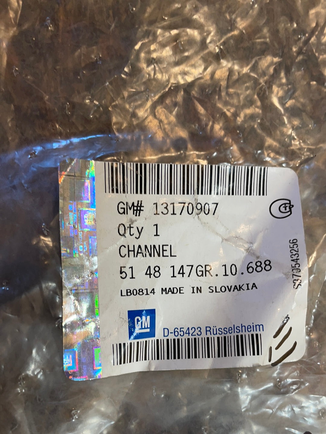 Original GM Opel Meriva A Fensterführung Scheibendichtung hinten rechts Neu