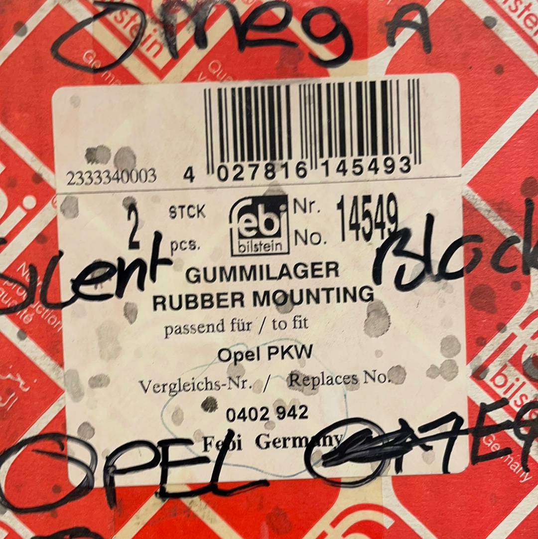 Original GM Opel Omega B Tonnenlager Hinterachse Neu