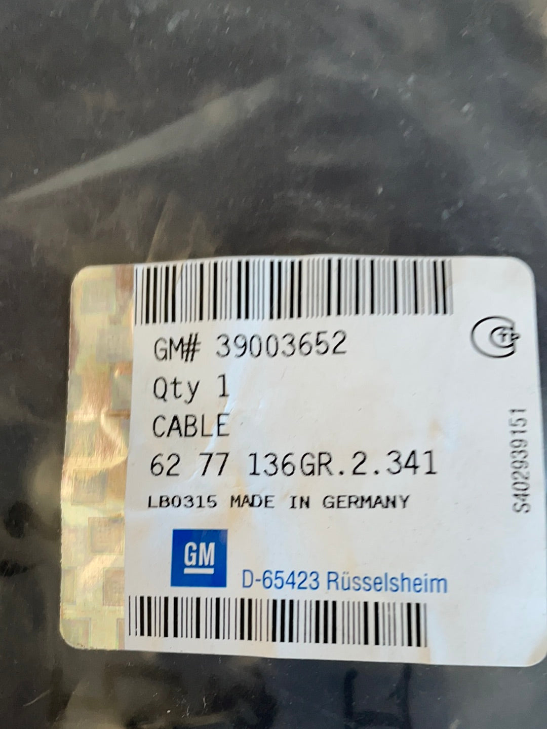 Original GM Opel Astra H Twintop Pluskabel Kabelbaum Batterie Neu