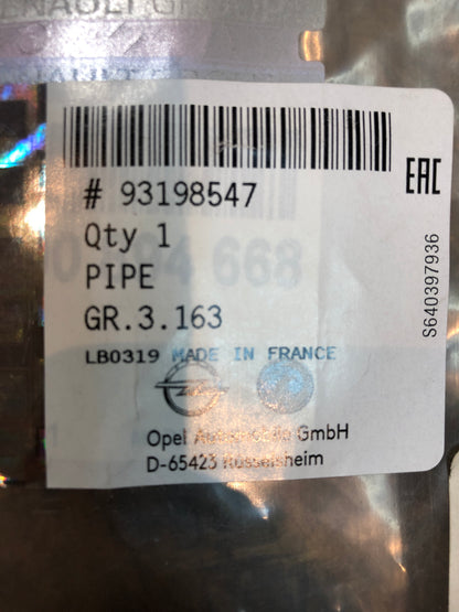 Original GM Opel Vivaro A Kraftstoffeinspritzschiene Rücklaufrohr Neu