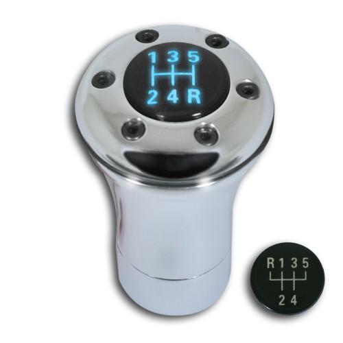 Schaltknauf mit blauer Beleuchtung passend für Fahrzeuge ohne Rückwärtsgangarretierung