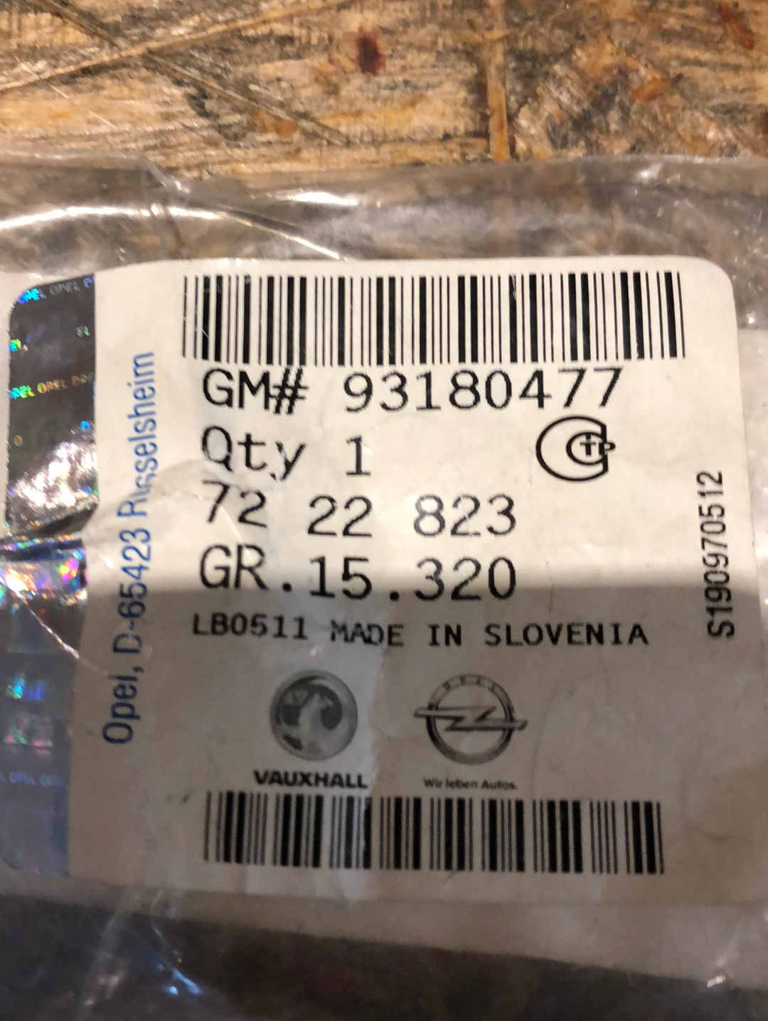 Original GM Opel Combo Clips Teppich Neu