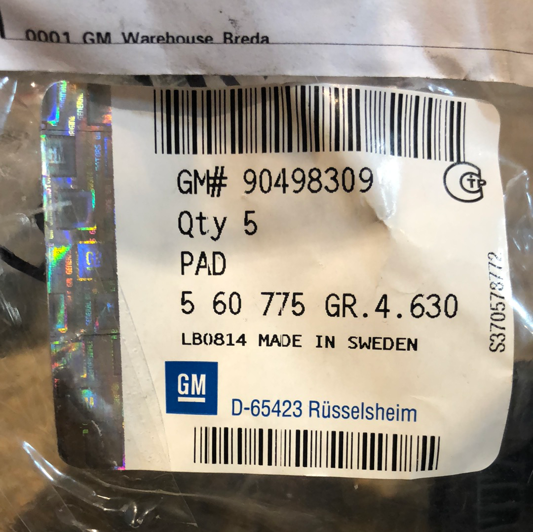Original GM Opel Astra G Pedalgummi Neu