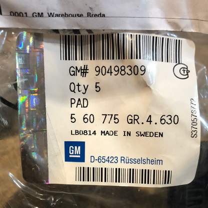 Original GM Opel Astra G Pedalgummi Neu