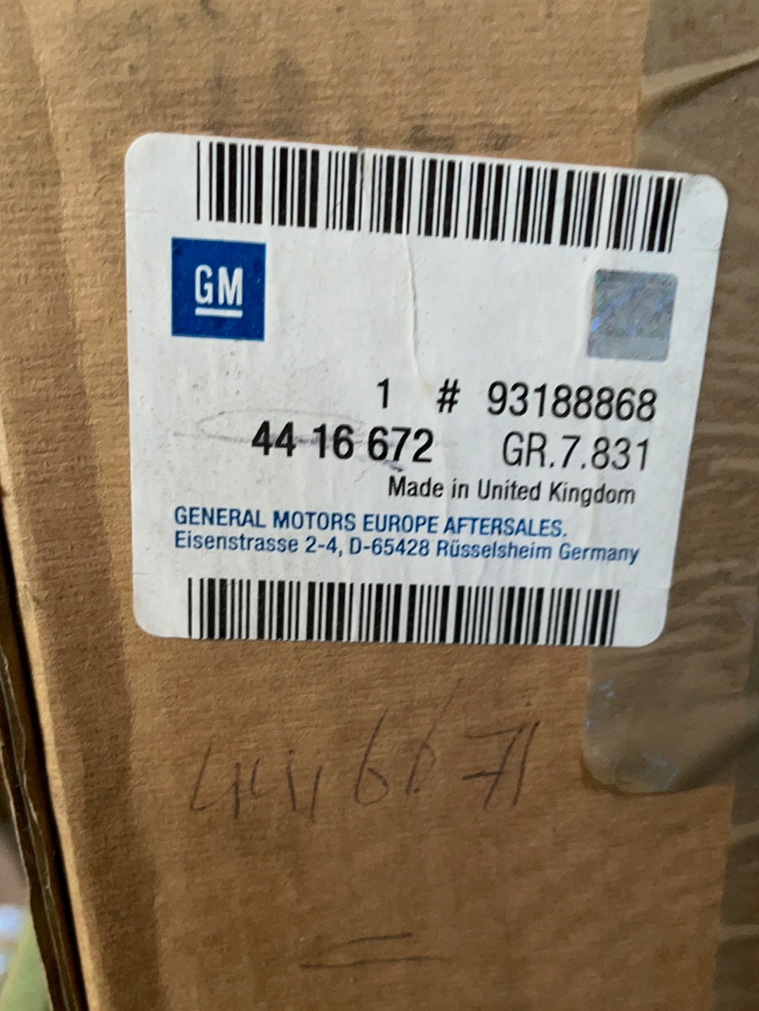 Original GM Opel Vivaro A Stoßstange hinten Neu