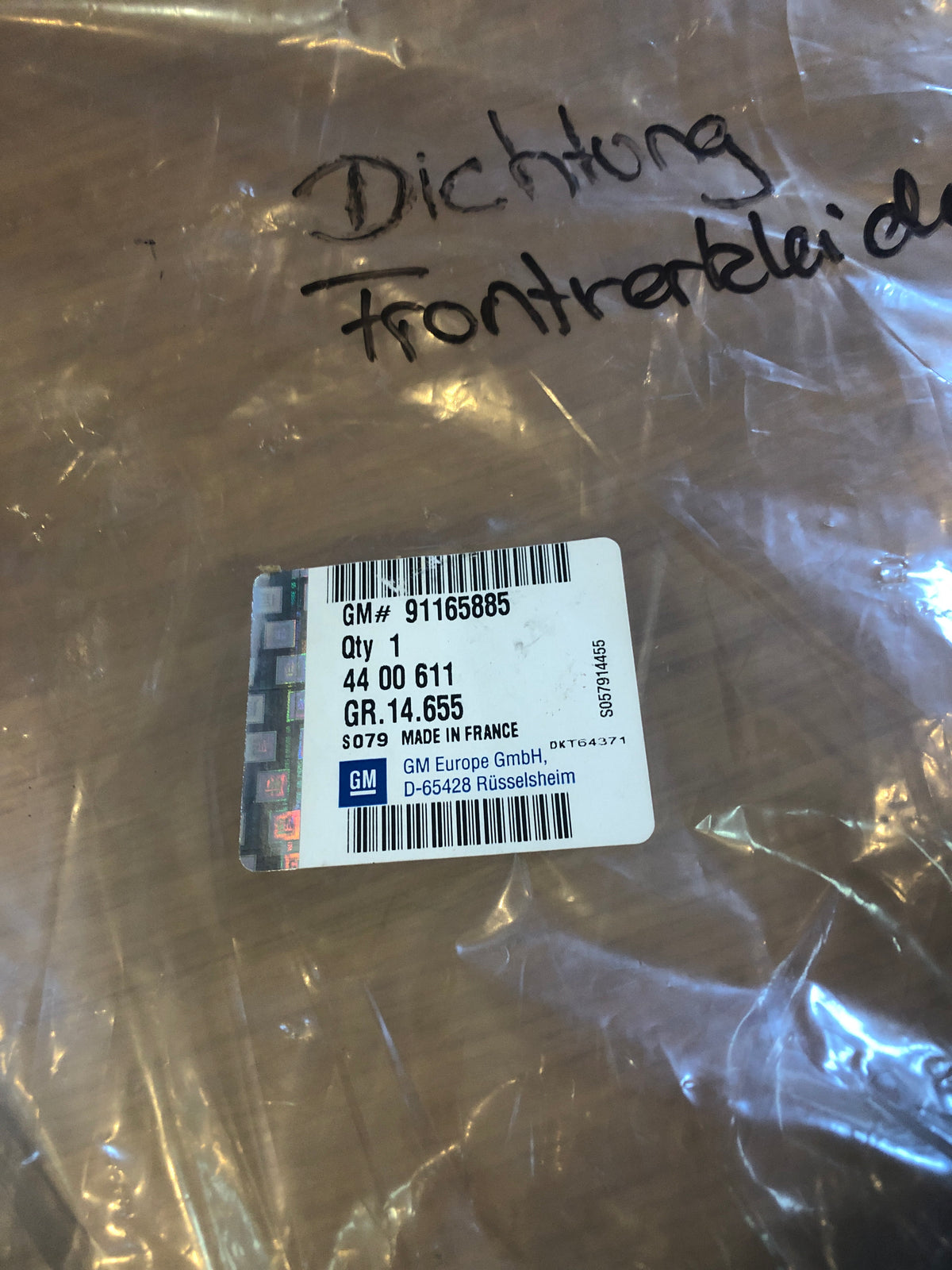 Original Opel Vivaro A Dichtung Frontverkleidung Neu