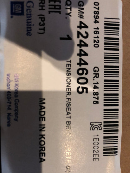 Original GM Opel Mokka X Gurtschloss vorne rechts Neu