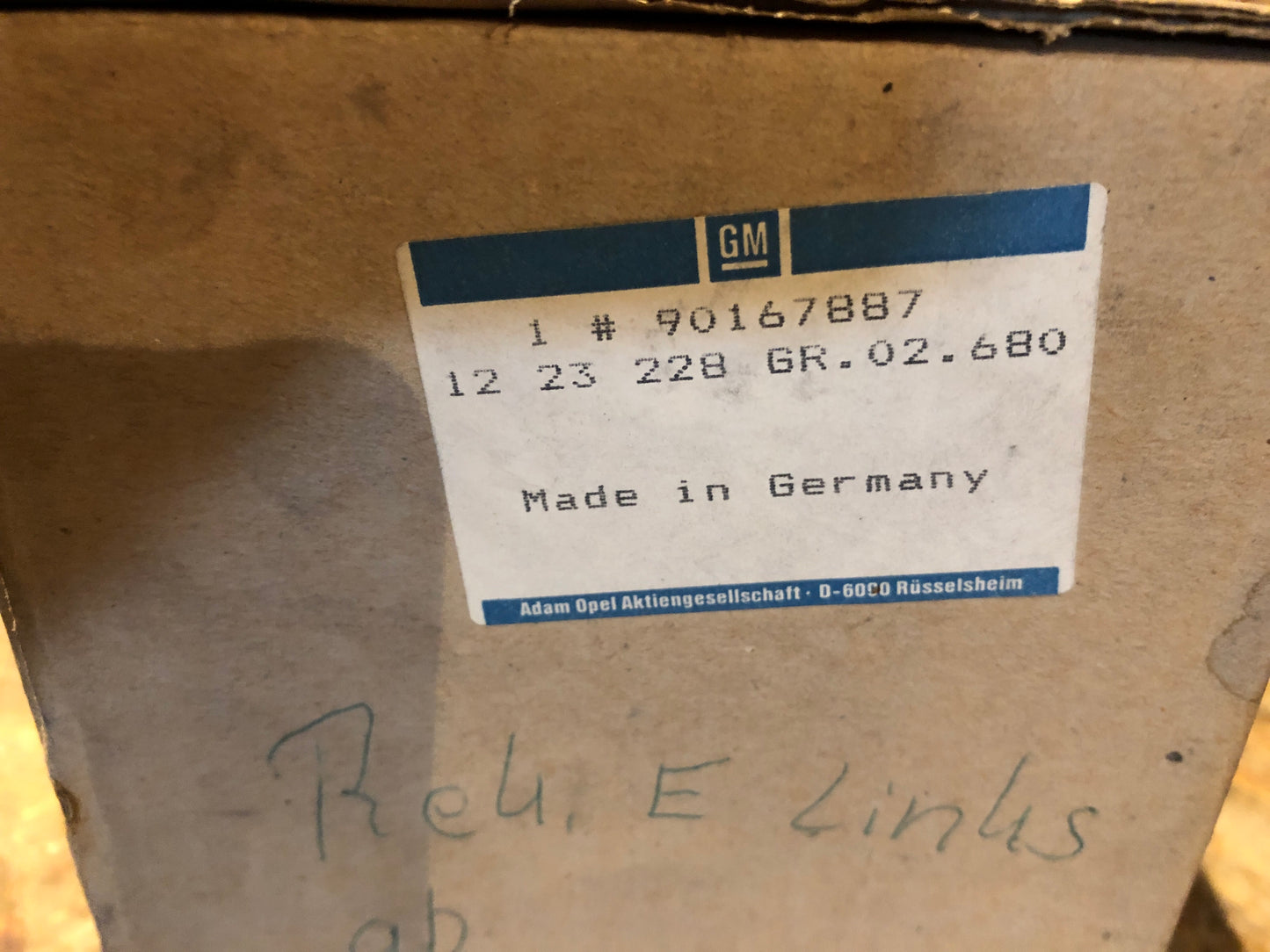 Original GM Opel Rekord E Rückleuchte Links Neu