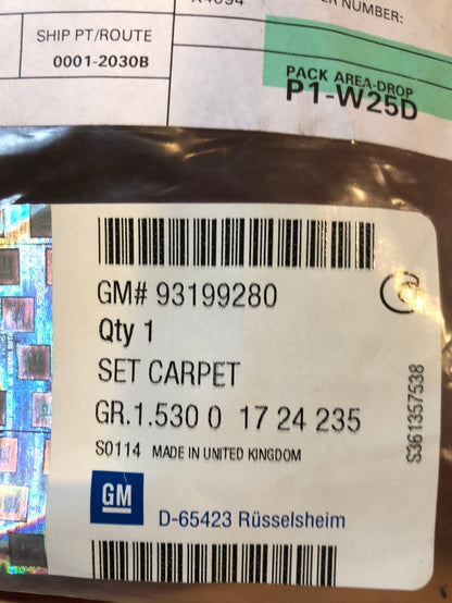Original GM Opel Corsa D Gummi-Fußmatten Neu