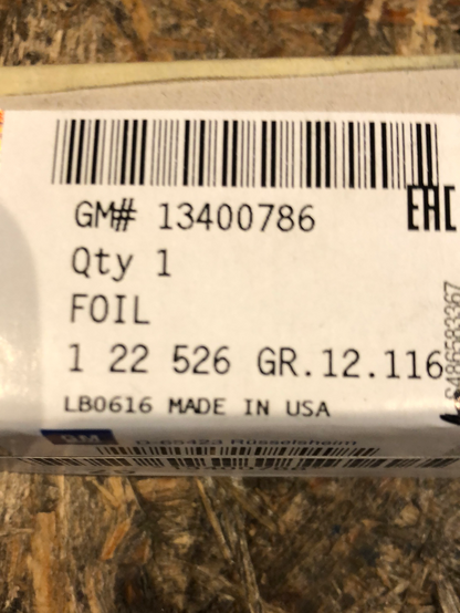 Original GM Opel Zafira C Schutzfolie Seitenwand Hinten Unten Rechts Neu