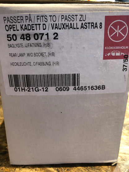 Original Klokkerholm Opel Kadett D Heckleuchte Rücklicht Rechts mit Dichtung Neu