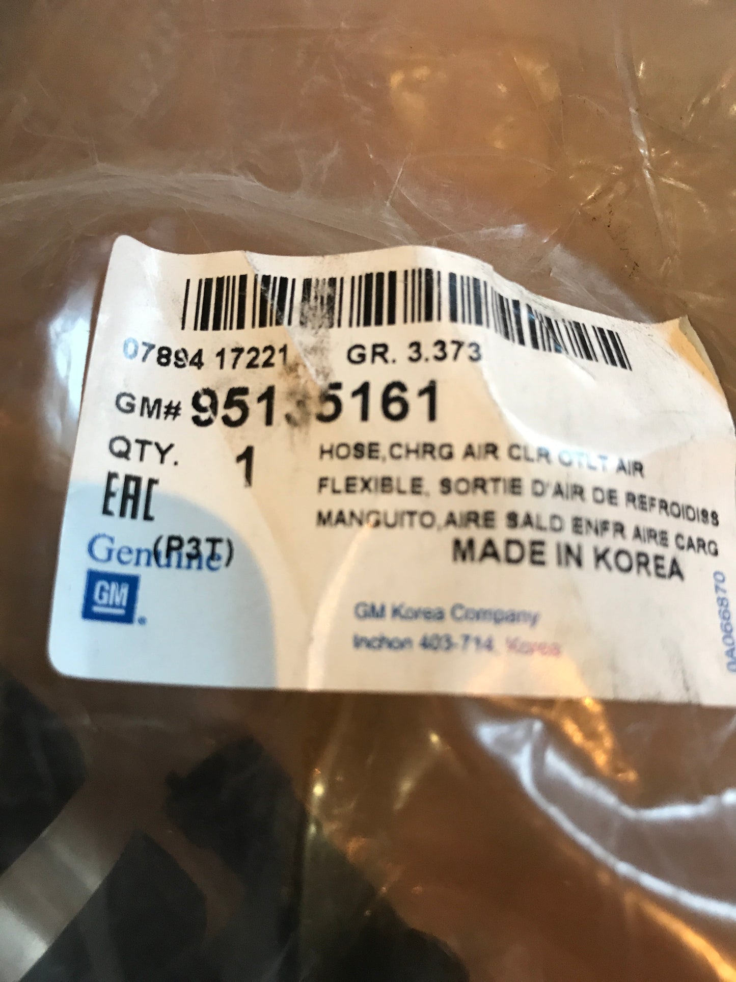 Original Mokka Mokka X Ladeluftkühler Schlauch NEU