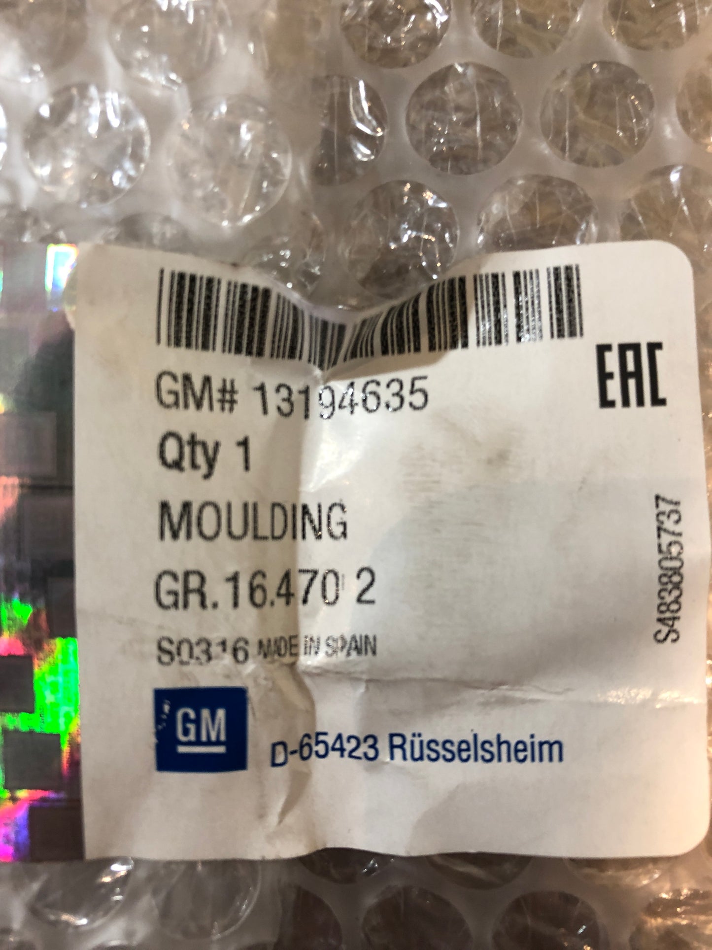 Original Opel Meriva A Zierleiste Heckklappe Chrom Neu