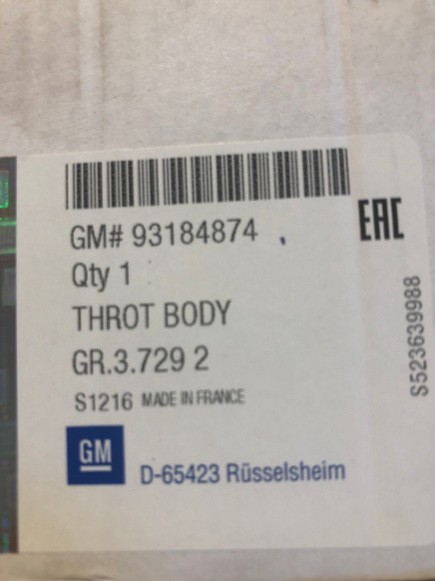 Original Opel Astra H Drosselklappenstutzen Neu