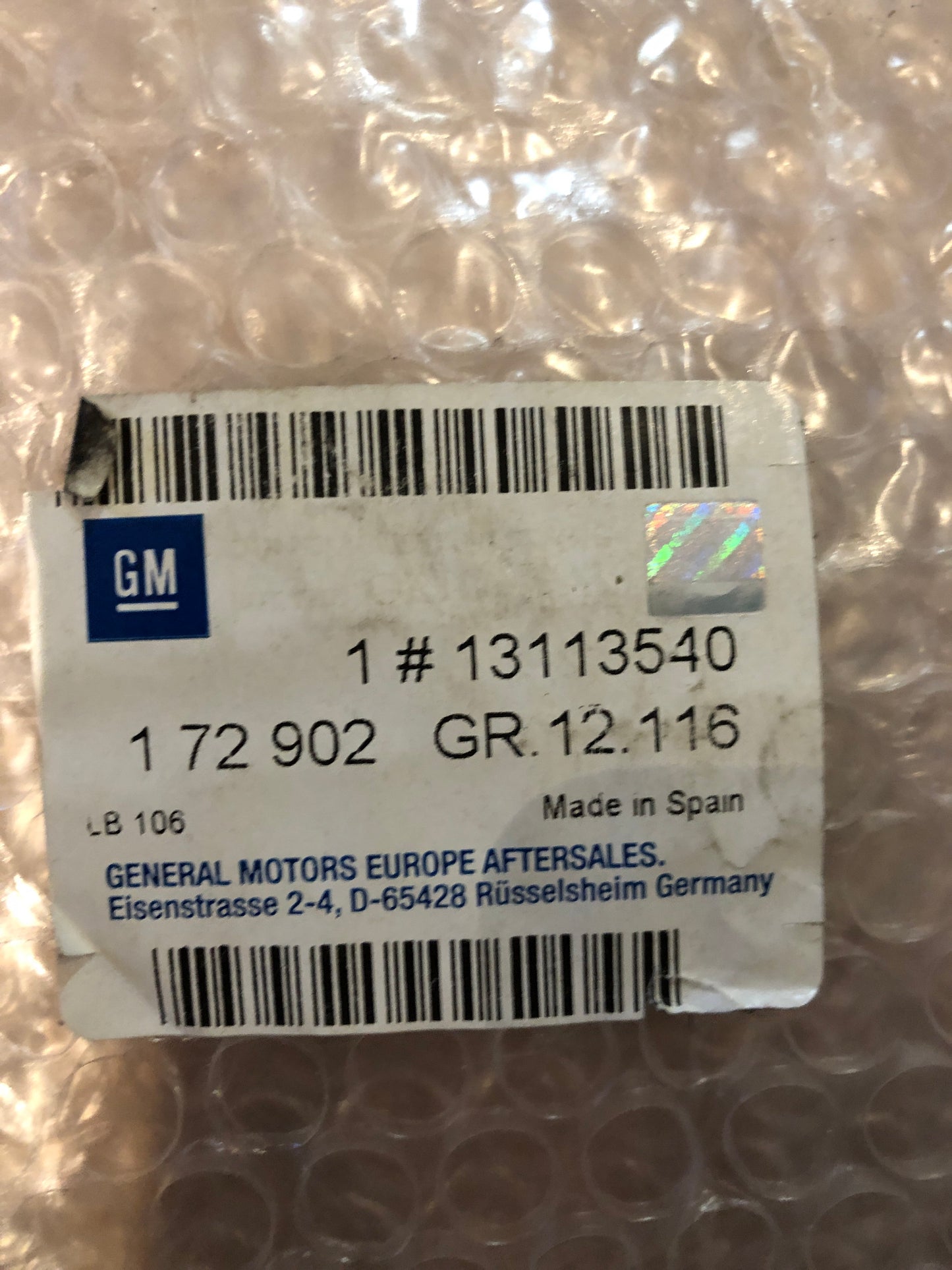 Original GM Opel Corsa C Zierleiste Radlauf Hinten Rechts Neu