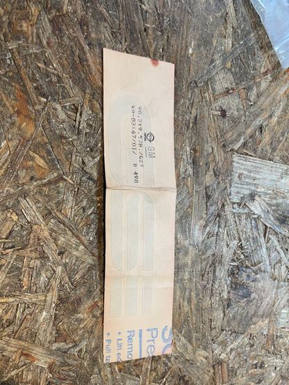 Original GM Opel Kadett Aufkleber GSI Neu