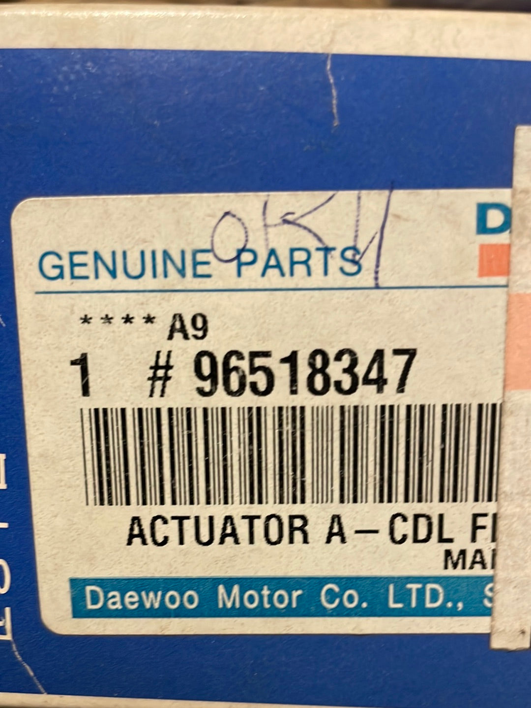 Original GM Opel Astra J Stellmotor Fenster hinten rechts Neu