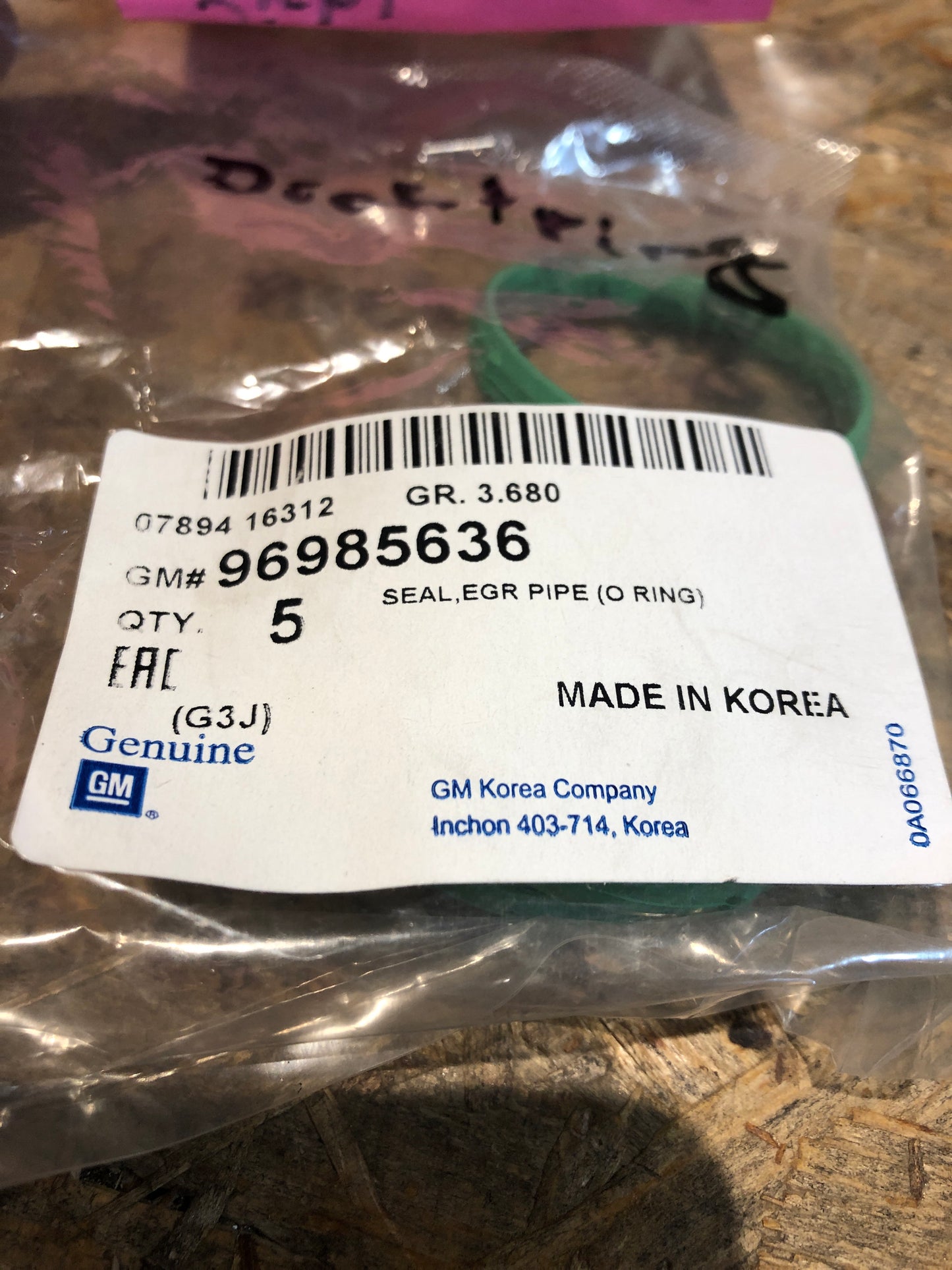 Original GM Chevrolet Cruze Captiva Dichtring Neu