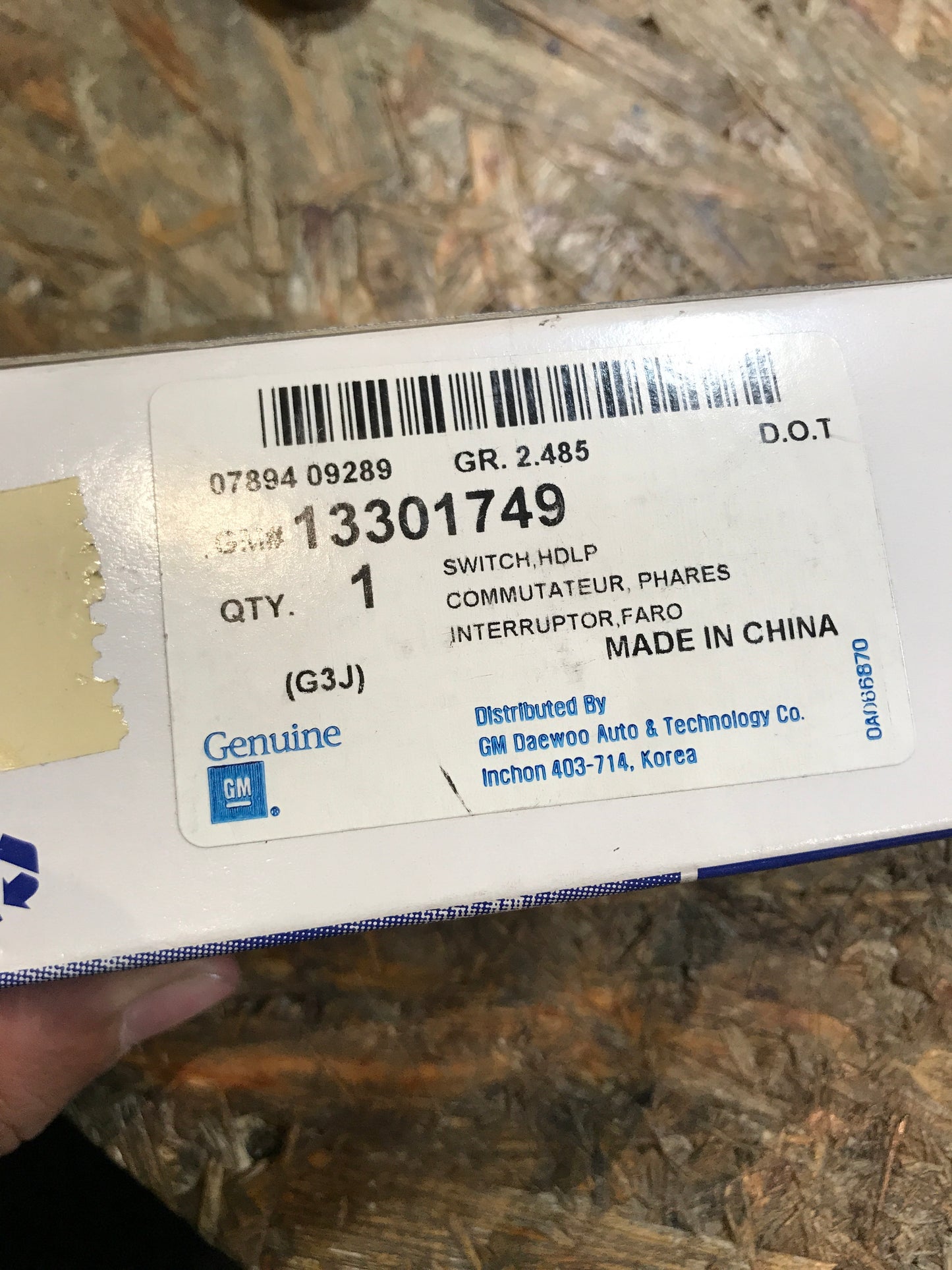 Original Chevrolet Cruze Lichtschalter NEU