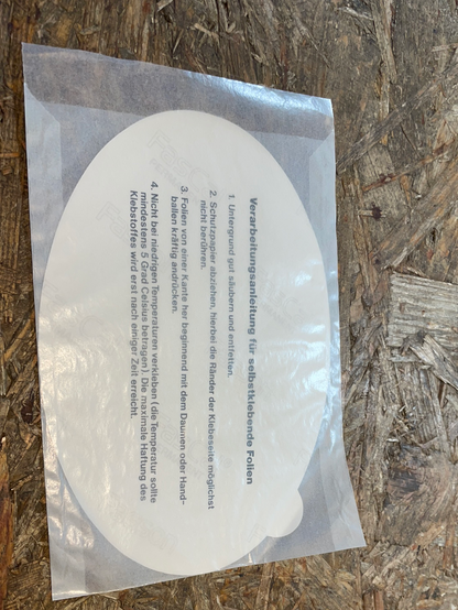 Original GM Aufkleber D-Schild weiß schwarz Neu