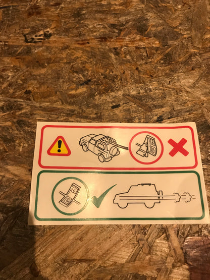 Original Aufkleber Warnhinweis Dachverriegelung Frontera A NEU