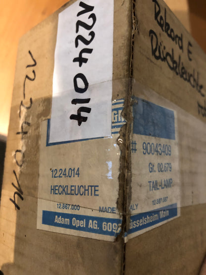 Original GM Opel Rekord E Set Rückleuchten links/rechts (Carello) rot Neu